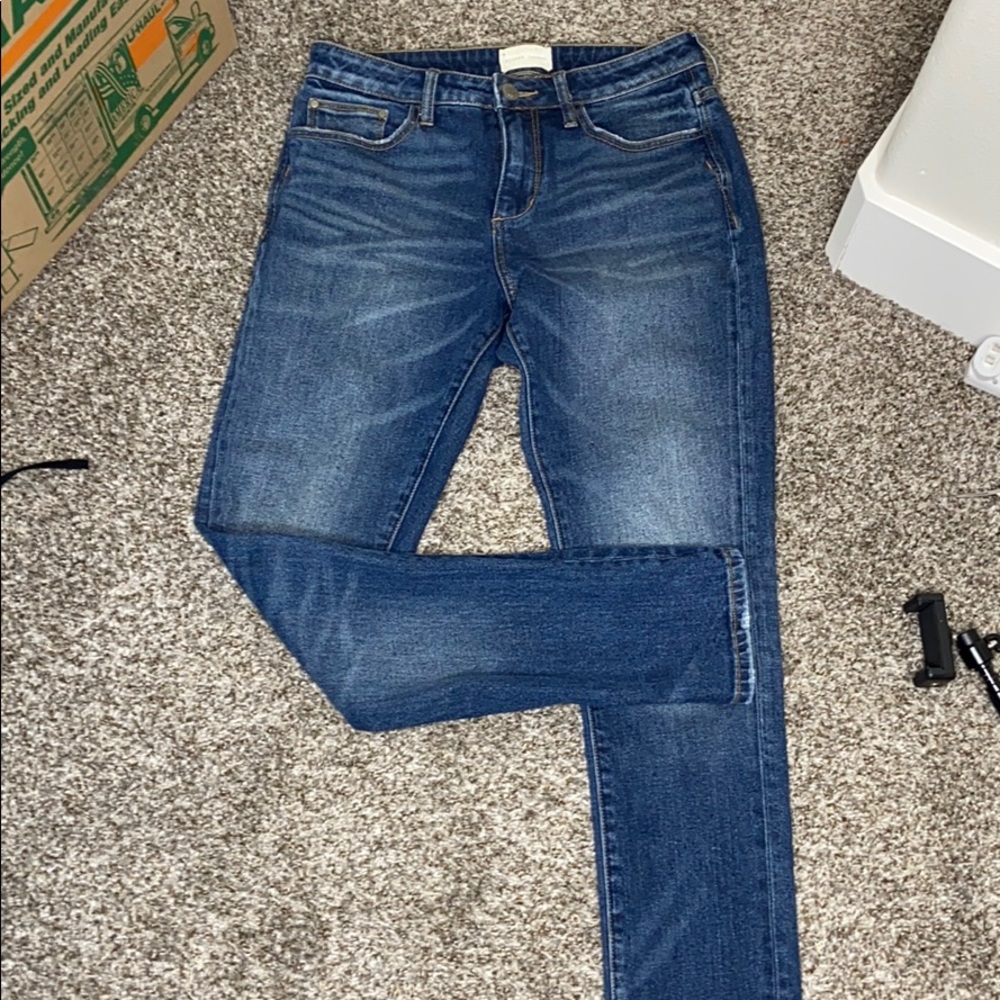Gilded intent skinny high rise jeans. 27 dark wash